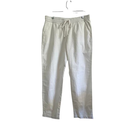 NWOT J.Crew Women’s 14T Pants White Seaside Linen Blend Pull On Trouser Summer - Picture 4 of 13
